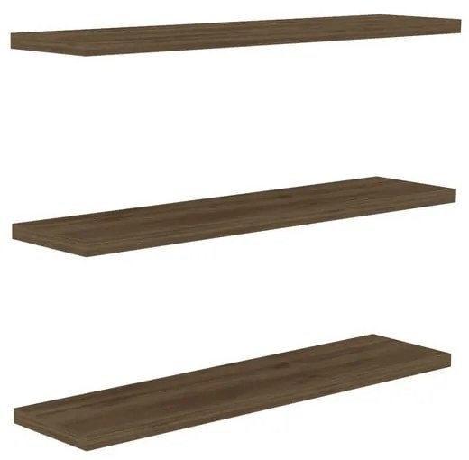 Polica v dekore orecha v súprave 3 ks Boss - Kalune Design