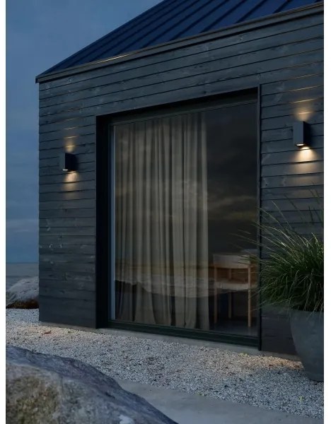 Nordlux - Vonkajšie nástenné svietidlo CANTO 2xGU10/28W/230V IP44 čierne