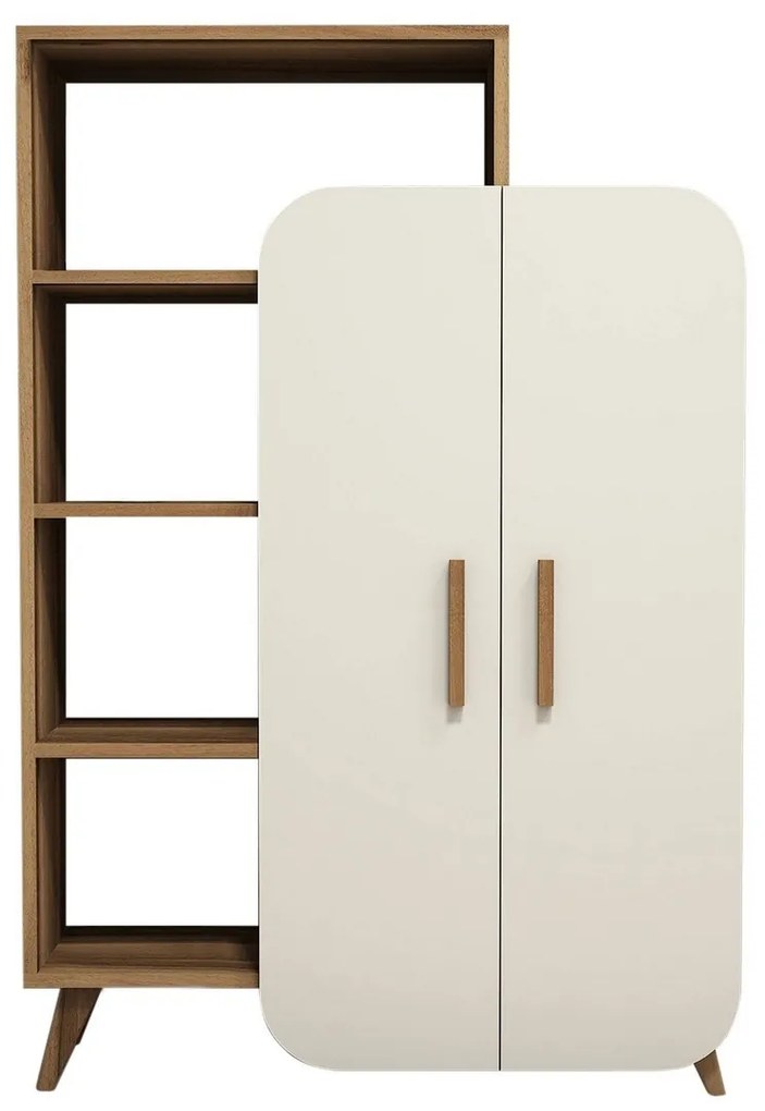 Knižnica Form Cream and Walnut
