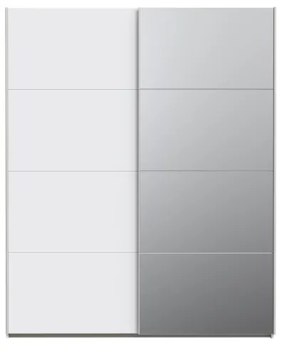 Šatníková skriňa KARO s zrkadlom 170x210 cm biela
