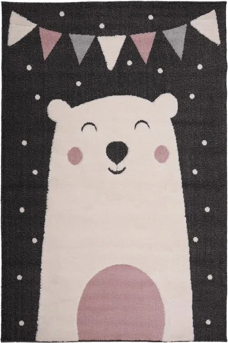 Koberec SKANDI KIDS A1098A antracitový / krémový