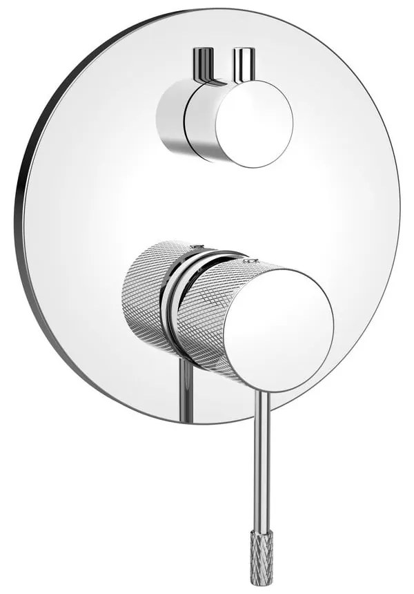 Podomietková sprchová batéria v lesklej striebornej farbe (2 výstupy) Solaris – Sapho