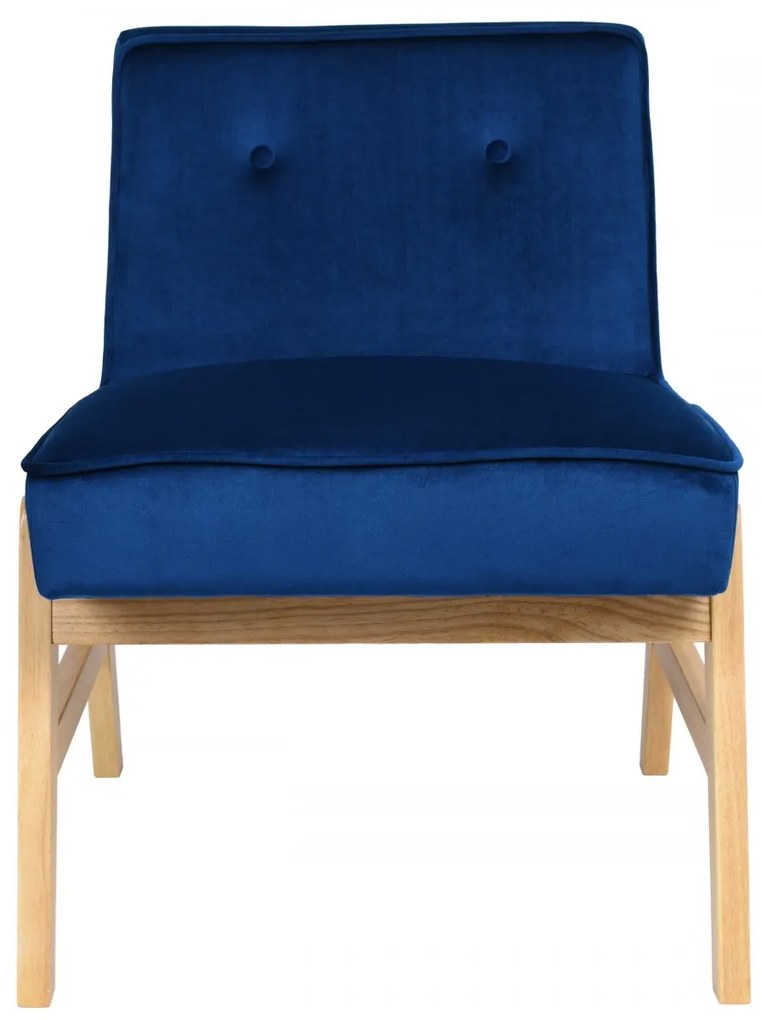 Kreslo Ontario velvet tmavomodré