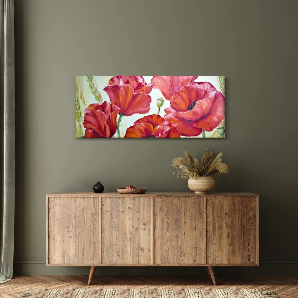 Obraz - Kvety vlčích makov (120x50 cm)