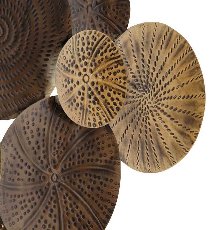 Art Deco nástenná lampa starožitné zlato 93 cm 2-svetlo - Kelly