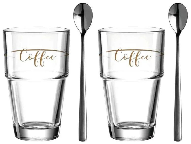 Leonardo poháre na kávu s lyžičkou Solo 410 ml 2 ks