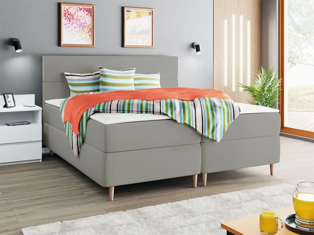 Kontinentálna posteľ Siveso, Rozmer postele: 160x200, Dostupné poťahy: Itaka 15