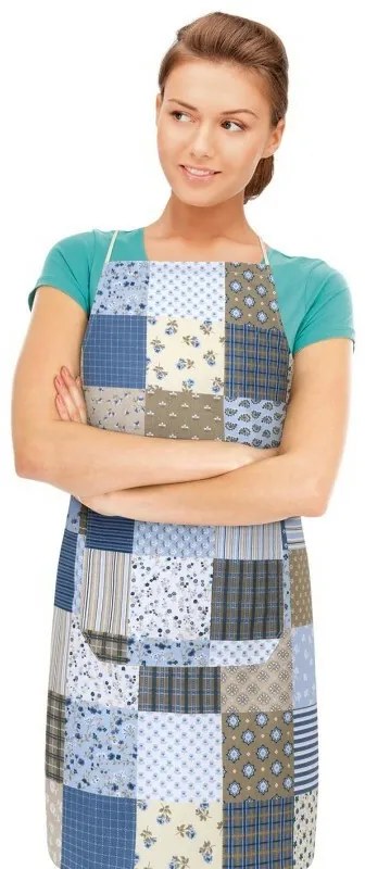 Bellatex Zástera Adéla Patchwork modrá , 67 x 84cm