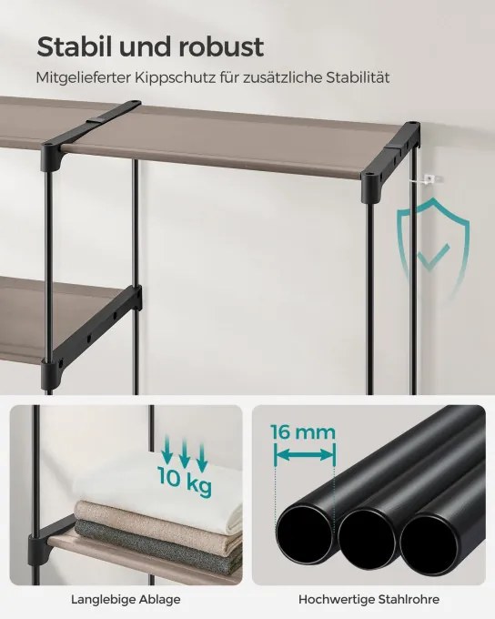 Otvorená šatníková skriňa RYG037R02