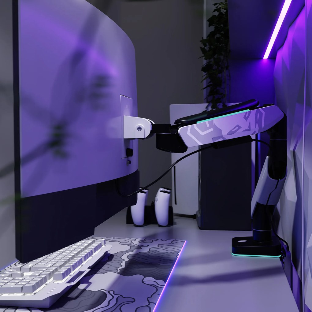 Držiak monitora LED RGB 49", sivo-čierny: Diablo X-Arm