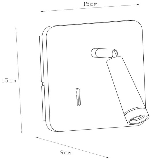 Lucide 77282/03/30 - LED Nástenné bodové svietidlo OREGON LED/4W/230V USB čierna