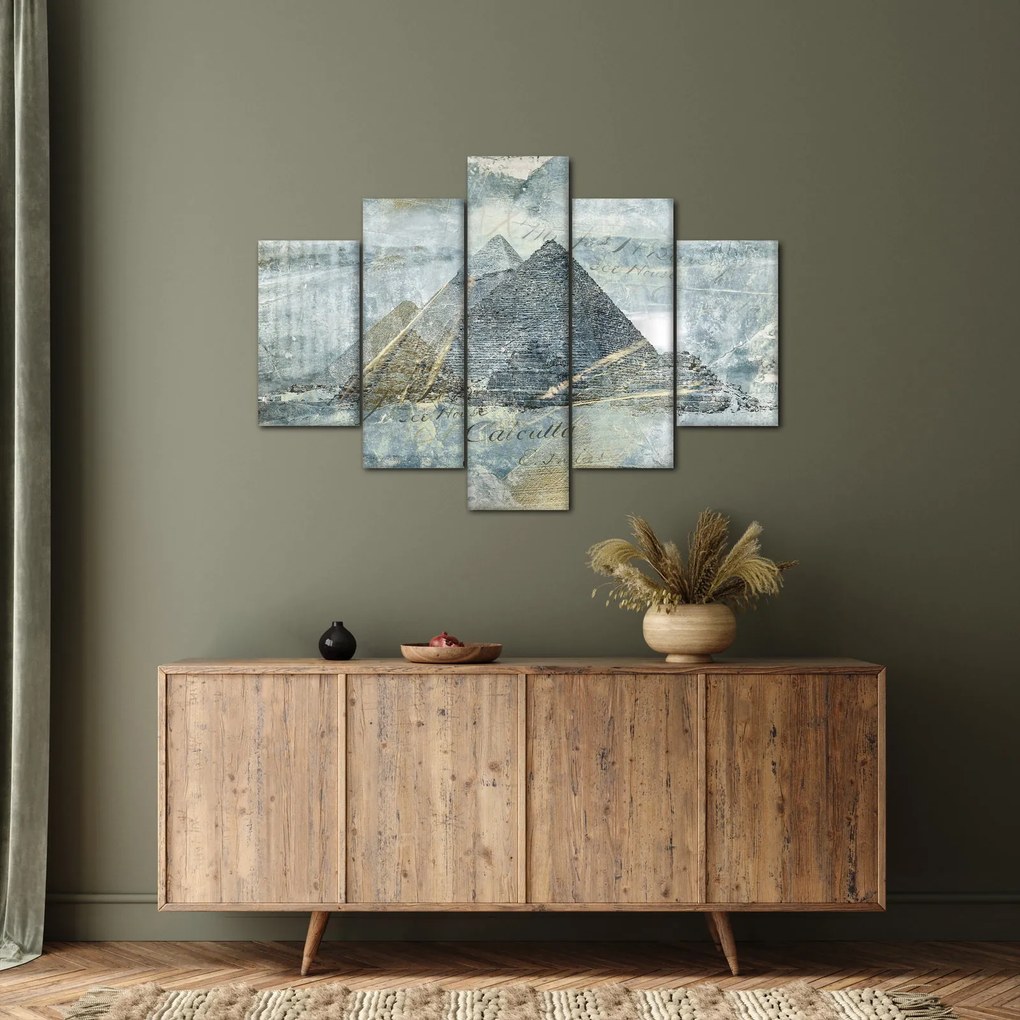 Obraz - Pyramídy v modrom filtri (150x105 cm)