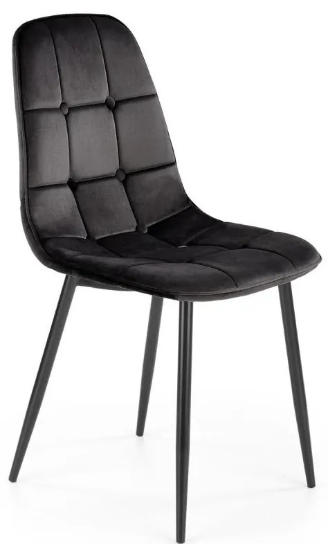 Jedálenská stolička KINDREL, 1 ks, čierna