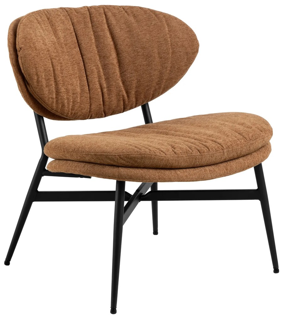 SOPHIA Terakotové vyhotovenie (tkanina Apia 272)/čierna konštrukcia – POHODLNÉ KRESLO DO OBÝVAČKY/KANCELÁRIE STOLIČKA ČALÚNENÉ