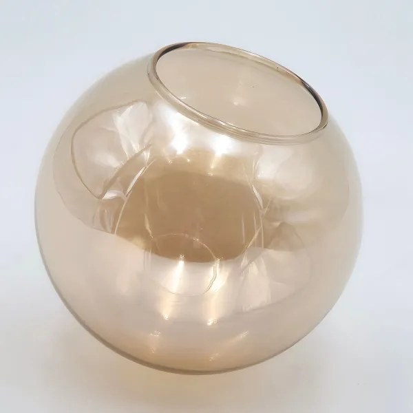 Luster na tyči ROLLO 8xE14/5W/230V zlatá/dymová béžová