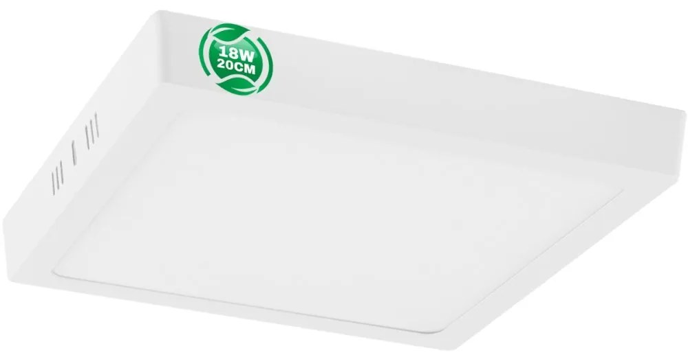 LED svietidlo na povrchovú montáž White Square 12W 800lm 4000K Neutral ECOLIGHT