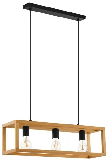 Eglo 32144 - Závesné svietidlo na lankách BLACKCROWN 3xE27/40W/230V hnedé