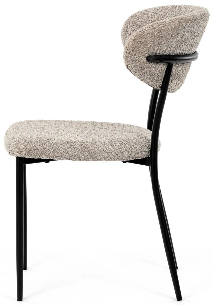 Autronic - Židle jídelní, lanýžová látka, černé kovové nohy. - CT-W1021 LAN2 AKCE