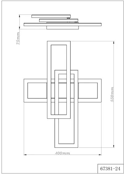 Globo 67381-24 - LED stropné svietidlo WILTON LED/24W/230V 3000/4000/6000K