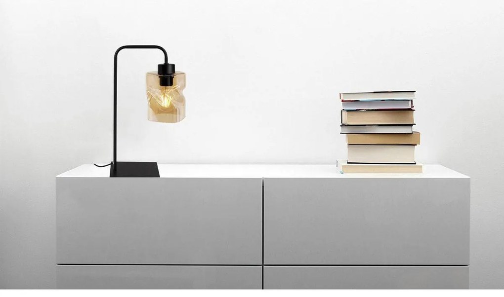 Stolná lampa Niki, 1x sklenené tienidlo (výber z 3 farieb)