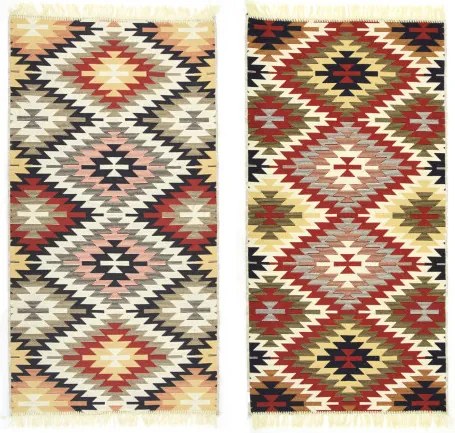 Obojstranný koberec / behúň Kilim Gold Aztecki Etno Romby viacfarebný