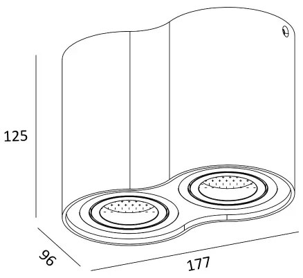 Zuma Line ACGU10-191-N - Bodové svietidlo RONDOO 2xGU10/50W/230V čierna