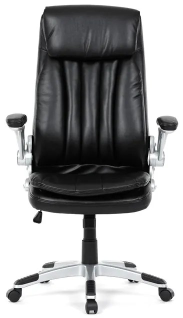 Autronic BONTEC Kancelárske kreslo, hojdací mechanizmus, čierna ekokoža, KA-F1218 BK Farba: Šedá