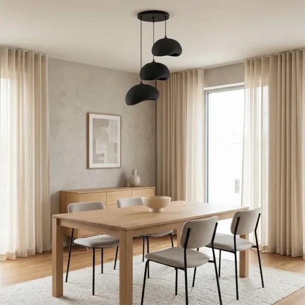 BRILAGI - Závesný luster na lanku WABI SABI 3xE27/40W/230V priemer 60 cm čierna