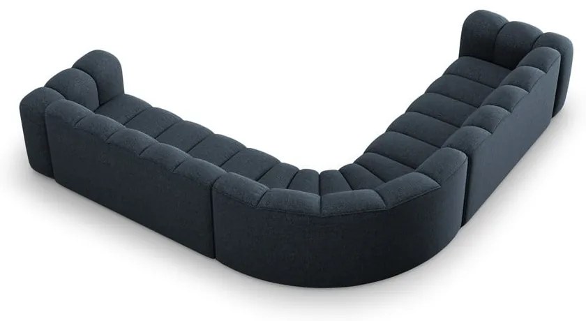 Modrá ženilková modulárna rohová pohovka Lupine – Micadoni