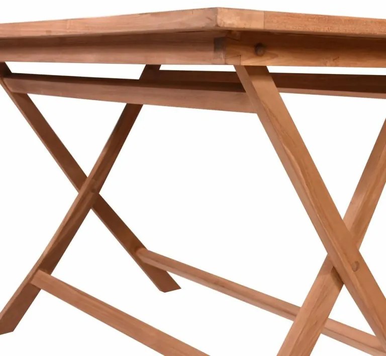 Jedálenský stôl DIVERO D104410 ošetrený teak hnedý