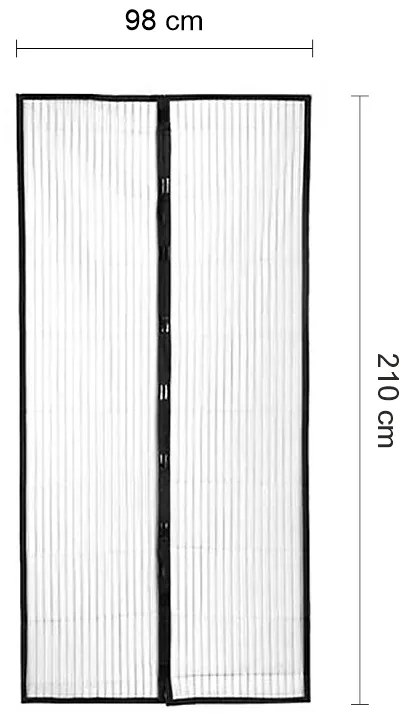 Zaparkorun Samozatváracia sieť na dvere 210 x 98 cm - Čierna