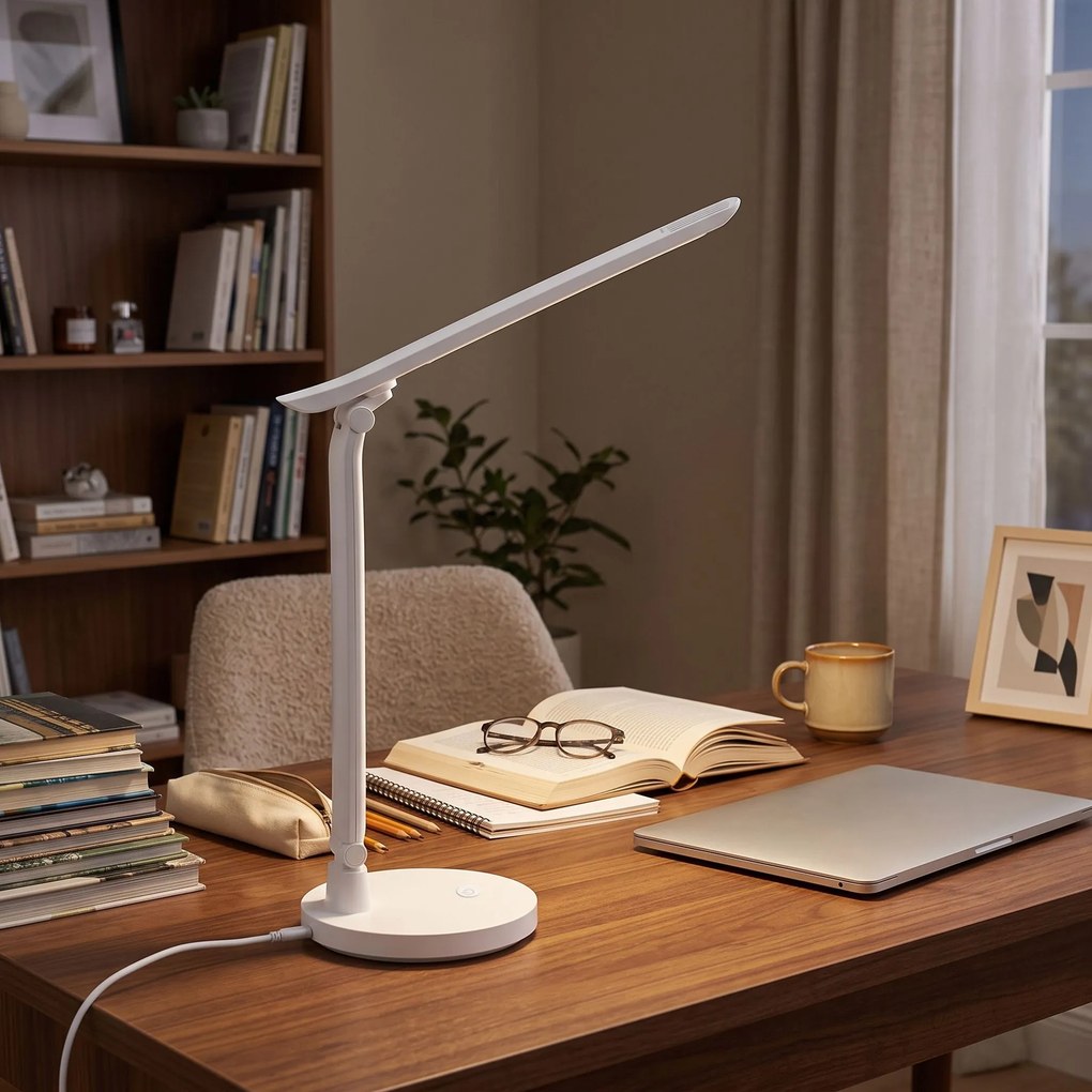 Toolight Toolight, JNH048-T, LED stolná lampa s 3 farbami svetla, 5 W, biela, OSW-56241
