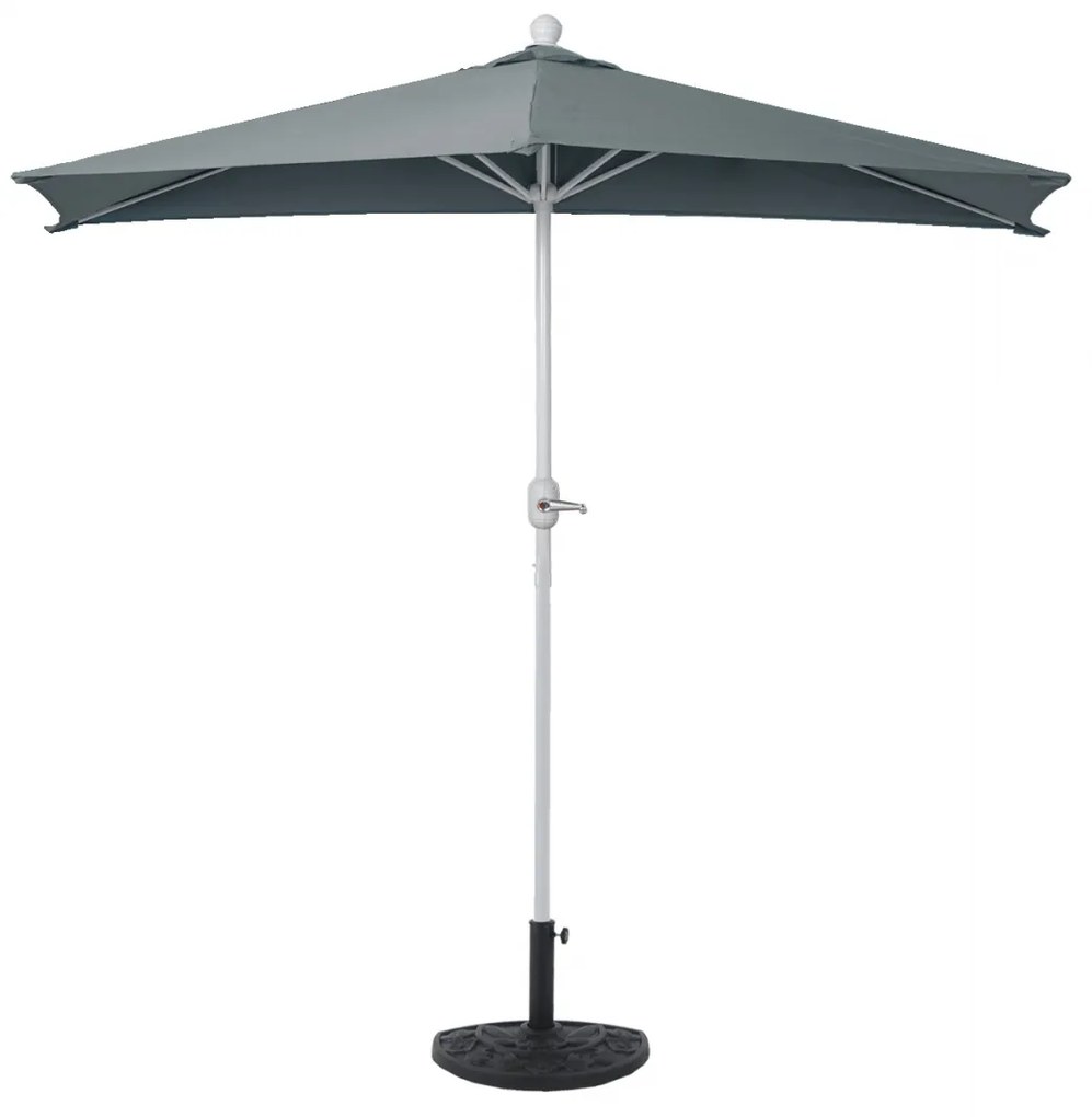 Slnečník polkruh Parla 270 cm so stojanom - polyester/hliník - antracit