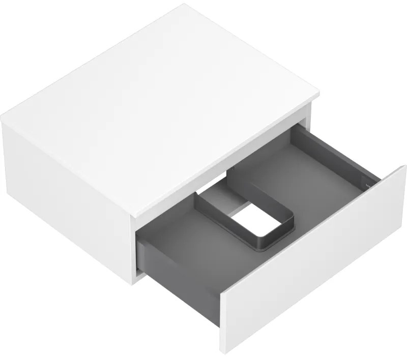 Mexen Orio, kúpeľňová skrinka 60 cm s hornou časťou, 1 zásuvka, biela matná, 91A10-06023-1-BFC01