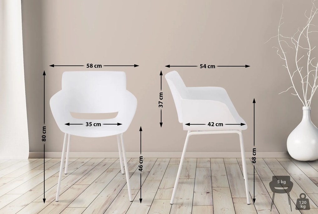 Stolička Alpena - biela