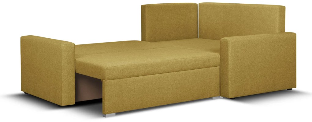 Rozkládací rohová sedací souprava MODO Hořčicová