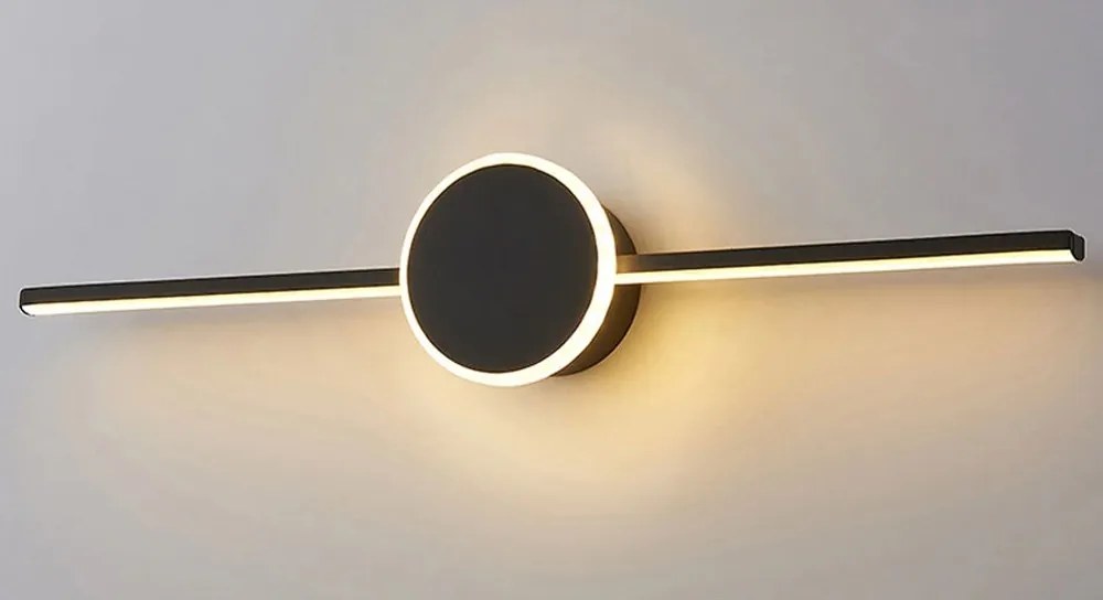 Kúpeľňové svietidlo s LED Round BLACK 40CM APP848-1W