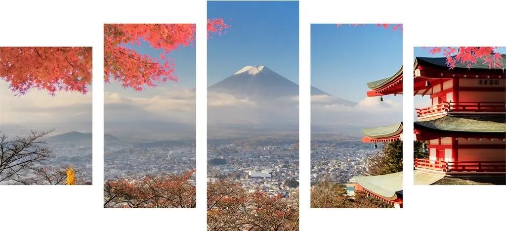 5-dielny obraz jeseň v Japonsku - 200x100
