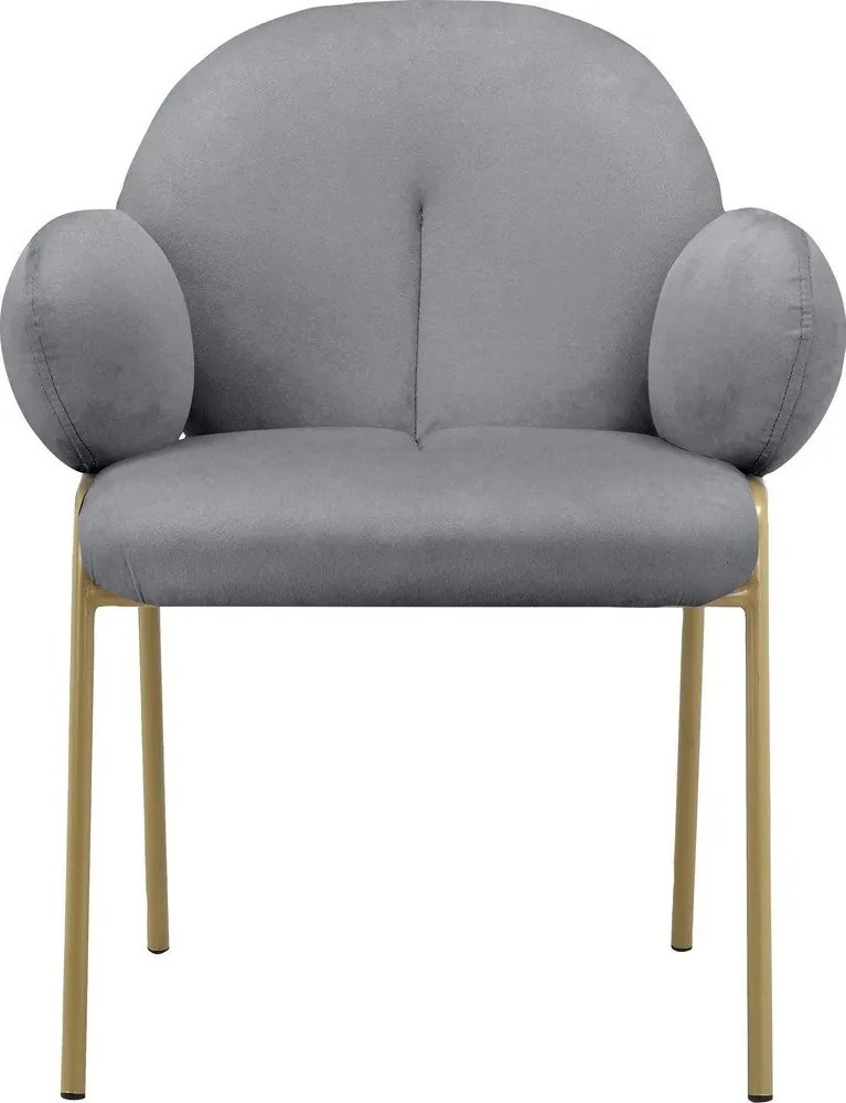 Sivé čalúnené jedálenské kreslá v súprave s podrúčkami 2 ks Iwama – Støraa