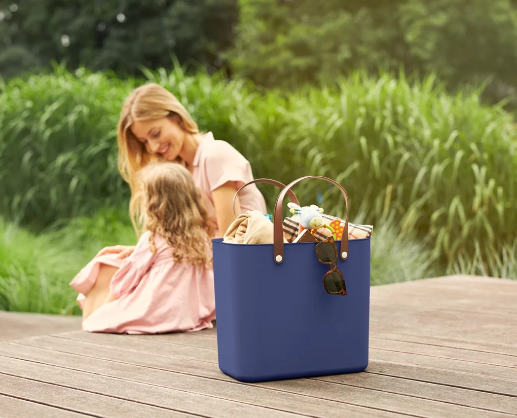 Nákupná taška, kabelka, plastová MULTIBAG, tmavomodrá, 25 l