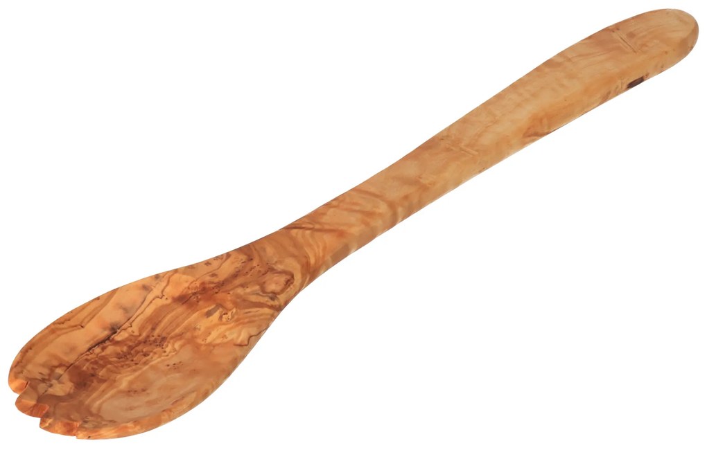 ČistéDřevo Šalátová vidlička z olivového dreva 30 cm