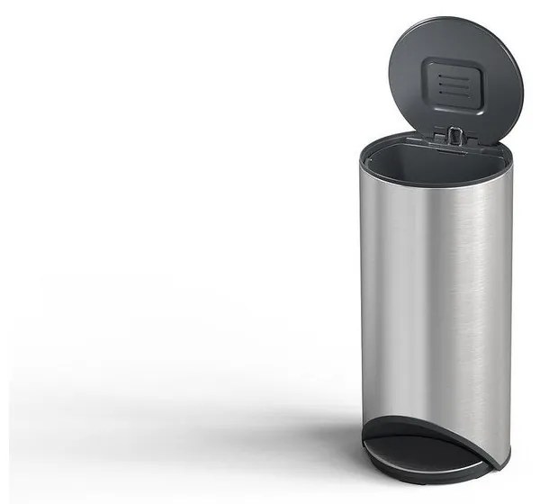 Nášľapný odpadkový kôš z nehrdzavejúcej ocele v lesklo striebornej farbe 30 l Arc – Joseph Joseph