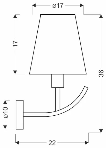 Nástenné svietidlo VITORIA 1xE14/40W/230V žltá/mosadz
