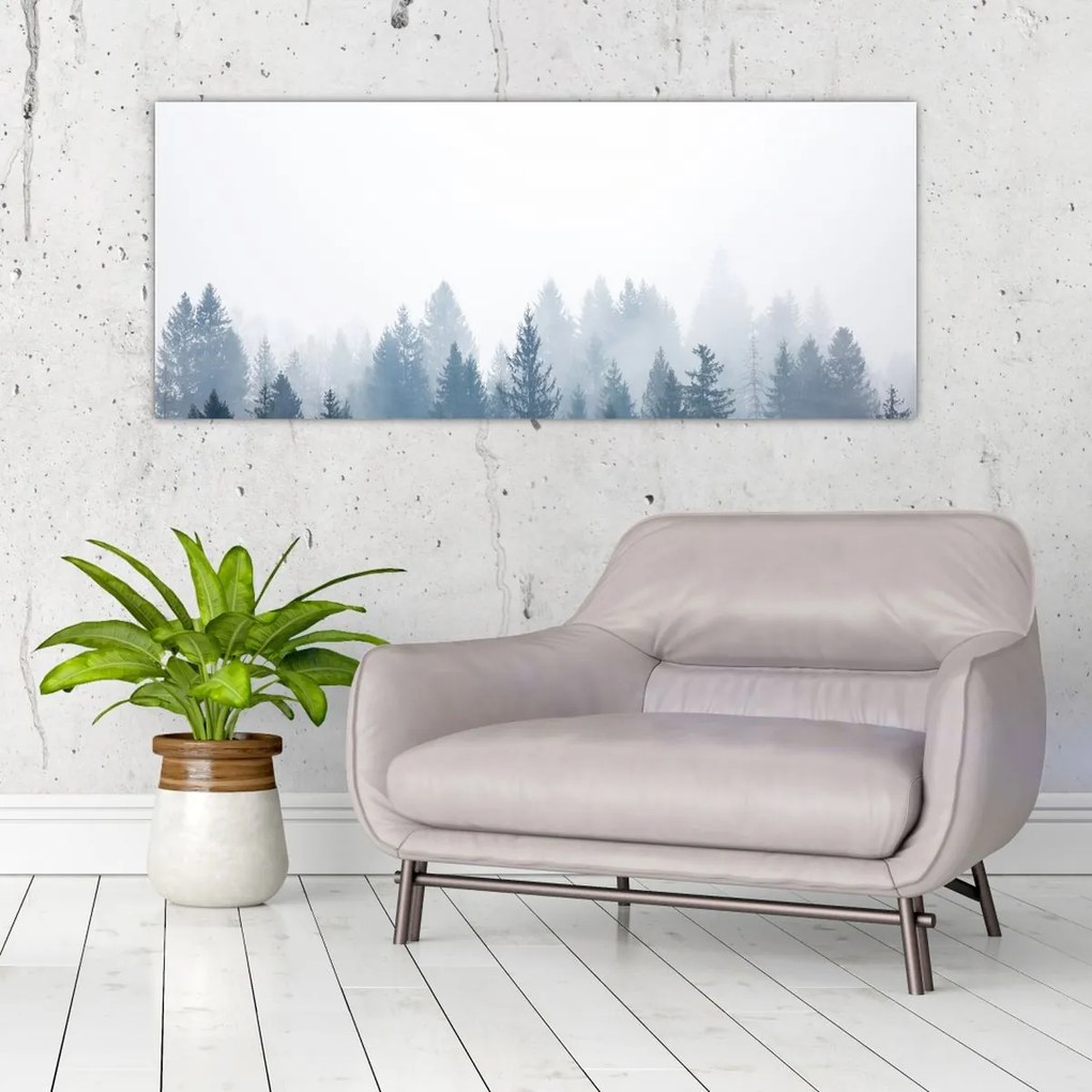 Obraz - Zahmlený les (120x50 cm)