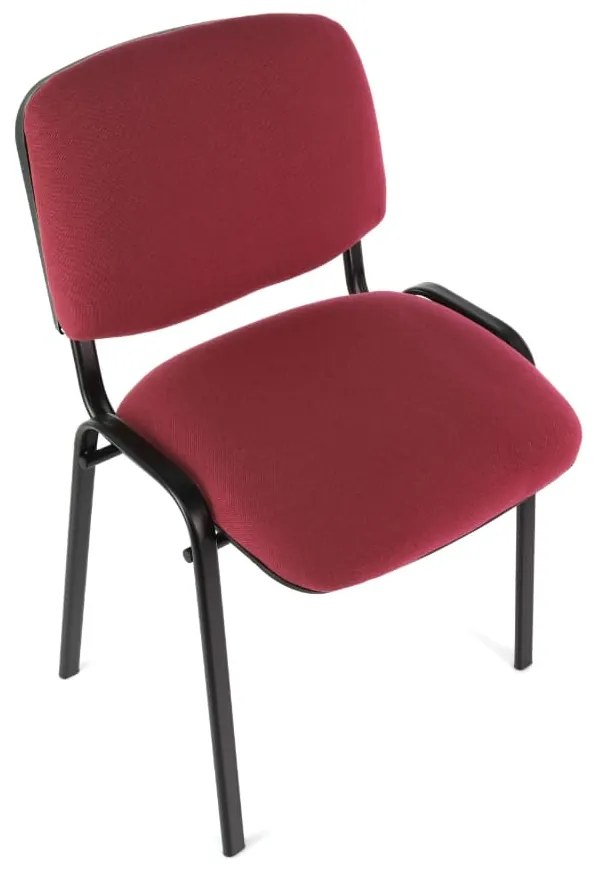 Konferenčná stolička Viva N, čierne nohy, červená