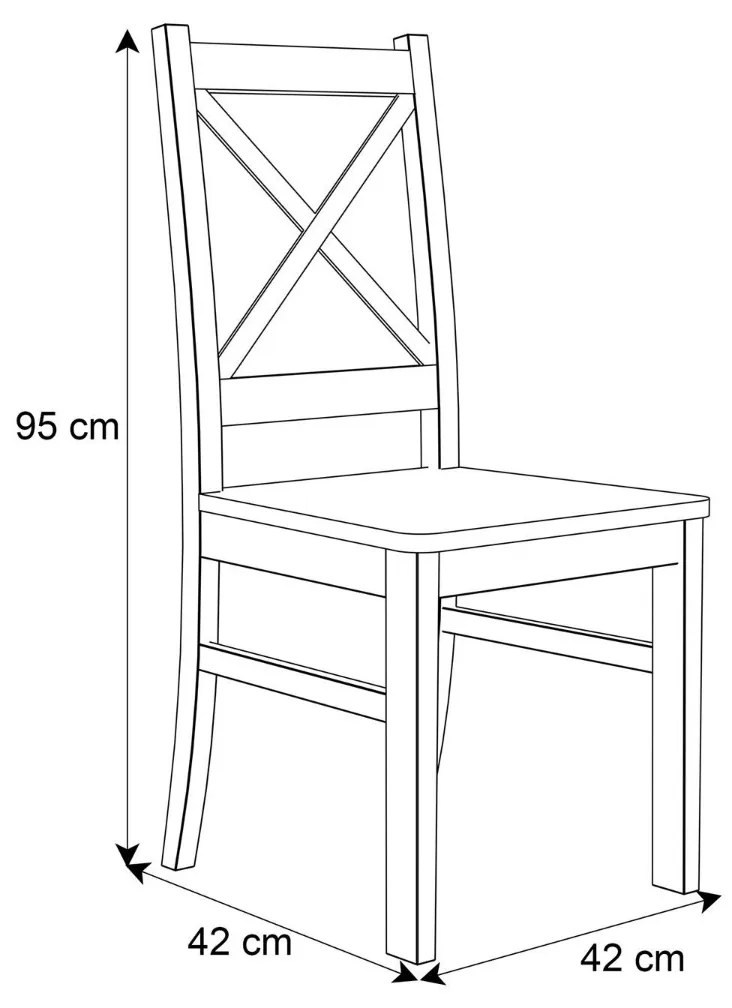 ROZKLÁDACÍ JEDÁLENSKÝ STÔL DANILO BIELY + DUB CRAFT ZLATÝ 140 / 195 cm + 4 STOLIČKY PAROS 02