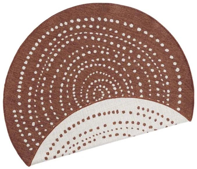NORTHRUGS - Hanse Home koberce Kusový koberec Twin-Wendeteppiche 103110 terra creme kruh – na von aj na doma - 140x140 (priemer) kruh cm