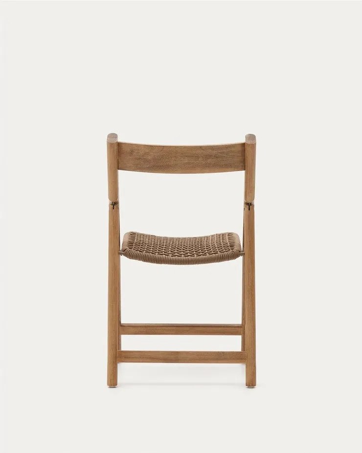 Drevená záhradná stolička v hnedo-prírodnej farbe Dandara – Kave Home