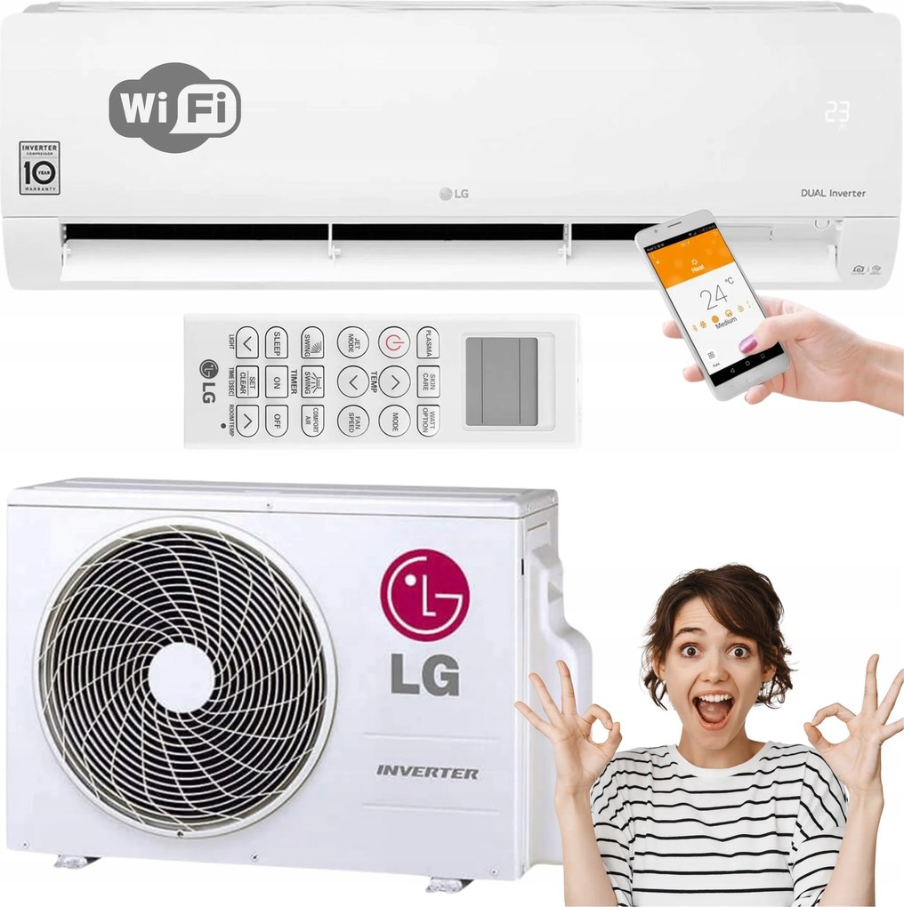 Klimatizácia Lg Standard 2 3,5kW WiFi Tichá Klimatizácia Do Domu Alebo Kancelárie