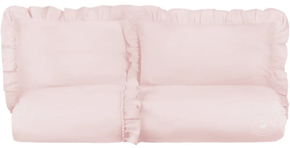 Boho povlečení pro dospělé pudrově růžová 140x200 cm